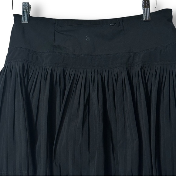 Athleta Backspin Skort Sz S Black Tennis Golf Athleisure Pleated Skirt - Picture 6 of 9